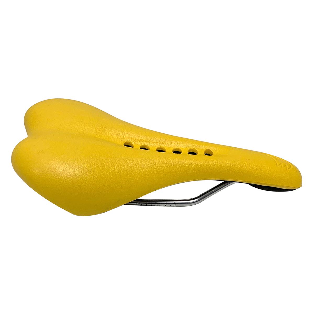 yellow bike saddle
