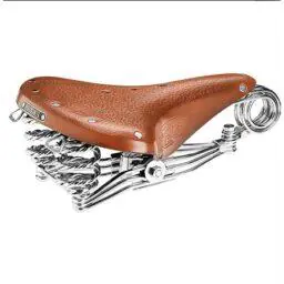 Brooks B33 Classic Bicycle Saddle - Honey w/ Chrome Springs, 235mm