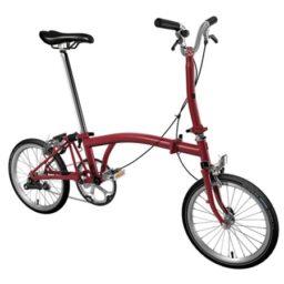 Brompton M1E Folding Bicycle - House Red, Single Speed