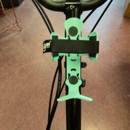 Alternative view of Used Brompton H6L Electric Folding Bicycle  - Turkish Green w/ Tannus solid Foam Tires