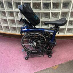 Used Brompton H6L Electric Folding Bicycle - Bolt Blue w/ Tannus solid Foam Tires