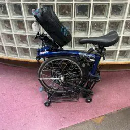 Used Brompton H6L Electric Folding Bicycle  - Bolt Blue w/ Tannus solid Foam Tires