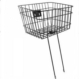 Sunlite Fixed-Mount Wire Front Bike Basket With Legs - Black