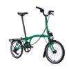 Brompton C Line 12-Speed With Roller Rack Folding Bicycle - Palm Green