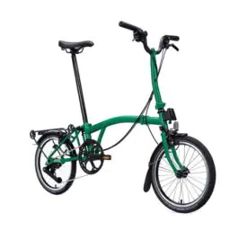 Brompton C Line 12-Speed With Roller Rack Folding Bicycle - Palm Green